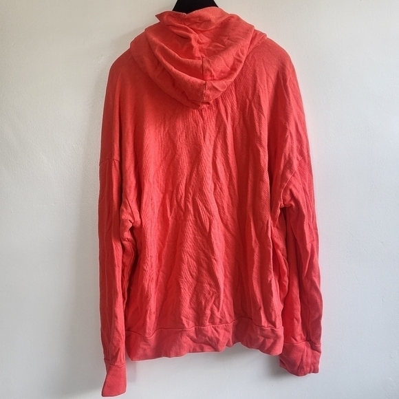 New Sundry Anthro Love Star Print Red Hoodie Pullover Sweatshirt NWT 3/Large - Picture 6 of 10